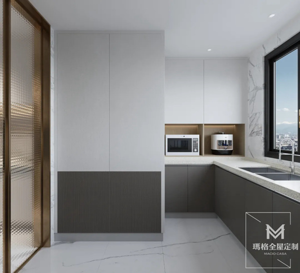 玛格全屋定制:“素雅白+中国红”主色调案例 玛格全屋定制:“素雅白+中国红”主色调案例