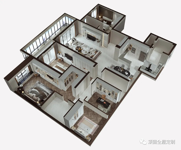 顶固全屋定制:精致糅合后的轻奢雅居 顶固全屋定制:精致糅合后的轻奢雅居