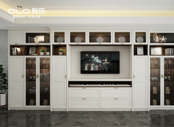 我乐整体厨柜|全屋定制：一个展示柜，藏下成年人的诗与远方