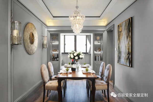 佰丽爱家全屋定制：120㎡美式轻奢，以高级灰为基调，低调又显高贵！