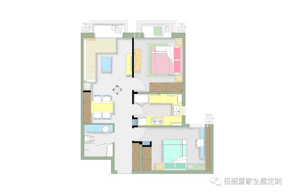 佰丽爱家全屋定制：70㎡现代美式，释放灵魂的束缚