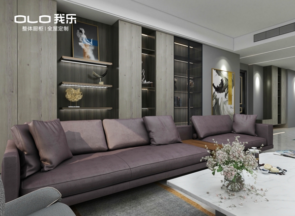 我乐整体厨柜|全屋定制：一个展示柜，藏下成年人的诗与远方