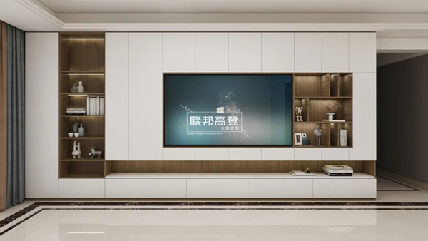 联邦高登全屋定制：客厅颜值高，电视柜帮忙少不了！