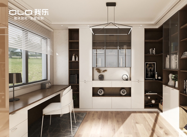 我乐整体厨柜|全屋定制：一个展示柜，藏下成年人的诗与远方