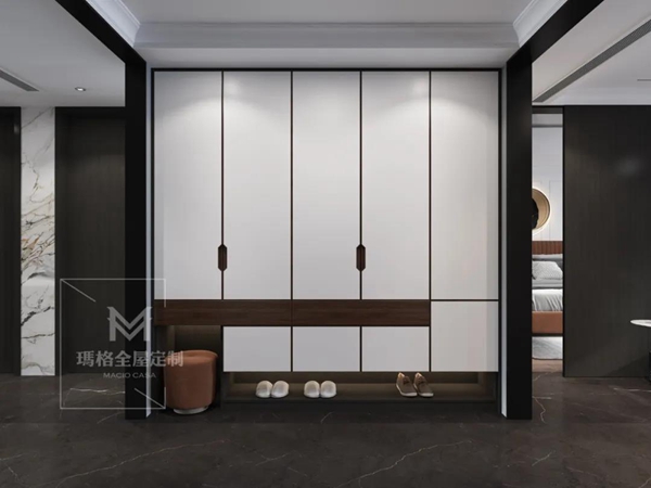 玛格全屋定制：这样设计玄关鞋柜，连专业设计师都直夸好！