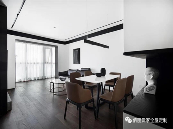 佰丽爱家全屋定制:89㎡极简风,黑白碰撞之间捕捉自然光影! 佰丽爱家全屋定制:89㎡极简风,黑白碰撞之间捕捉自然光影!
