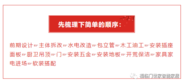 福临门世家门窗：最全装修顺序，小白业主看完也懂了！
