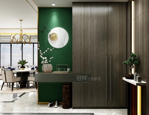 冠特定制家具:轻奢玄关设计,感受极简质感的魅力!