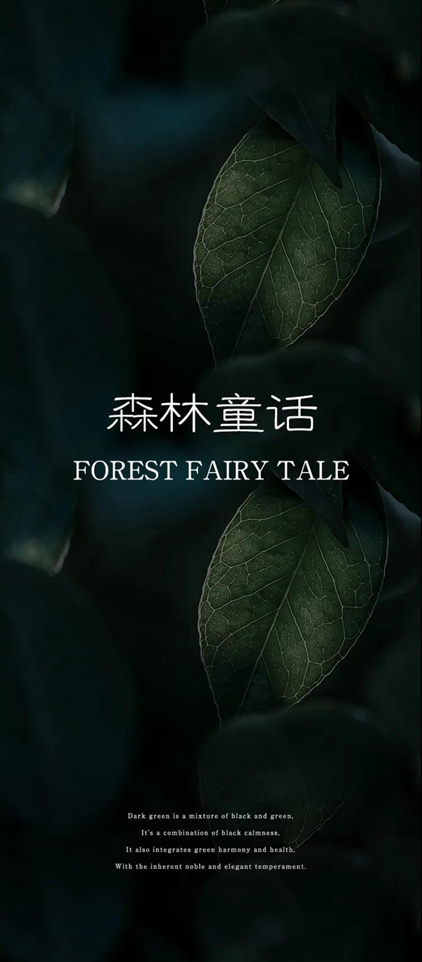 伊丽罗莎墙布:活力墨绿色,森林里藏着童话