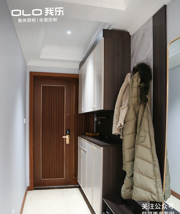 我乐整体厨柜:140平精装房,轻奢风全屋定制模板