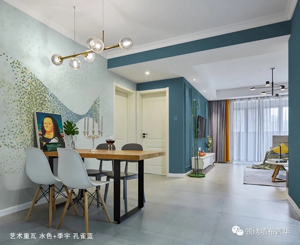 领绣墙布菁华:谁说刺绣只能搭中式!现代风住宅一样hold住! 领绣墙布菁华:谁说刺绣只能搭中式!现代风住宅一样hold住!