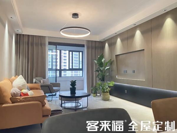 客来福全屋定制:115m²三房两厅全屋定制,在闹中取静