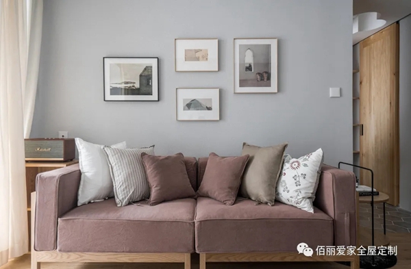 佰丽爱家全屋定制 ；60㎡北欧风2室，满足单身女青年的小户型设计！