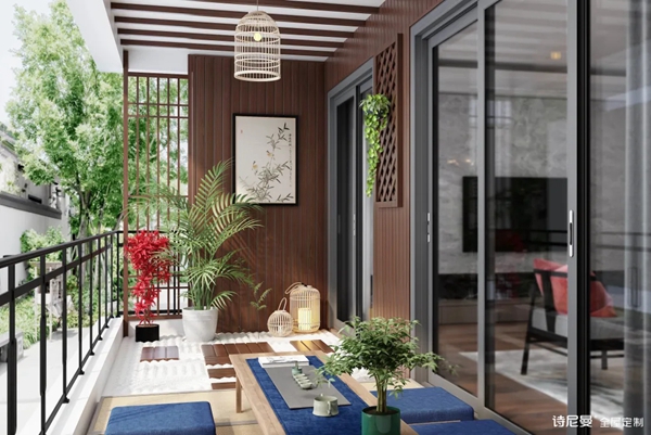 诗尼曼全屋定制新品首发|一茶一室 主题阳台系列