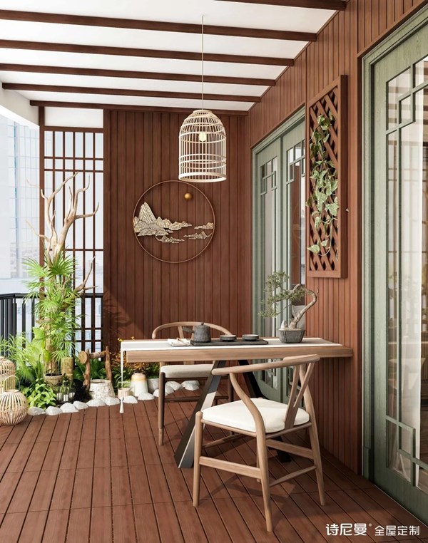 诗尼曼全屋定制新品首发|一茶一室 主题阳台系列