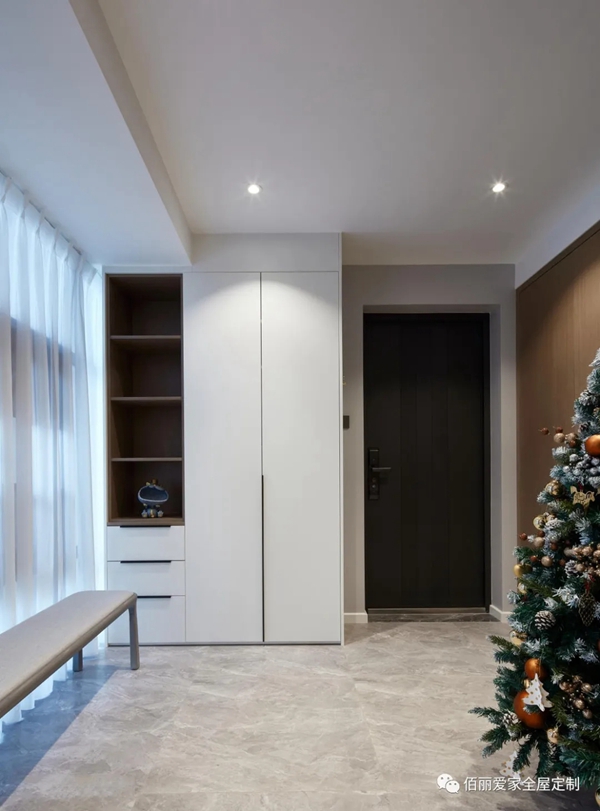 佰丽爱家全屋定制|137㎡现代风3居室，空间功能优化