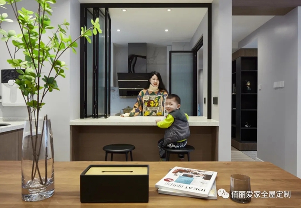 佰丽爱家全屋定制|137㎡现代风3居室，空间功能优化