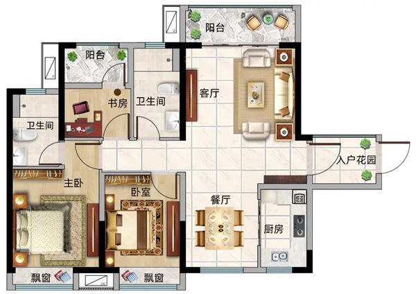 箭牌家居定制103.5m²案例，来自新中式的典雅隽秀
