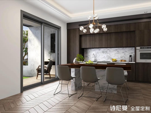 诗尼曼全屋定制给你一个惊艳朋友圈的餐厅