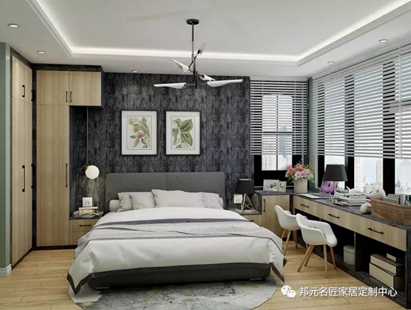 邦元名匠：卧室只有7㎡，竟同时装下衣帽间和书桌柜？