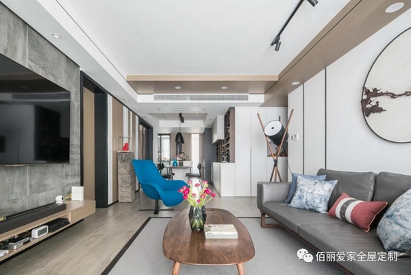 佰丽爱家全屋定制：90㎡新中式，沉稳低调的大气之美！