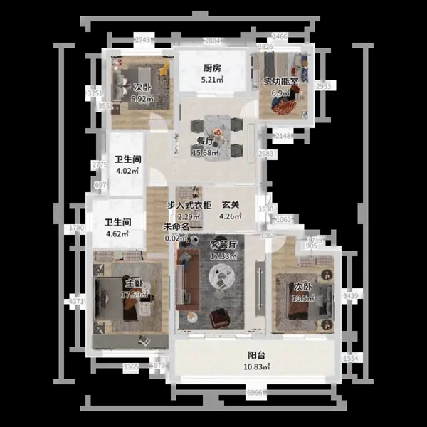 苔花家居丨129m²现代轻奢，精致高端有态度！