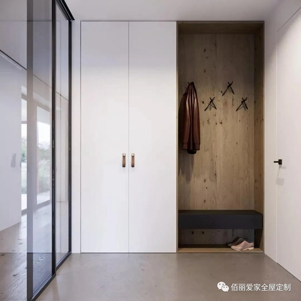 佰丽爱家全屋定制|能坐着换鞋的玄关才是好玄关！