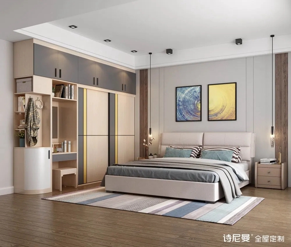 诗尼曼全屋定制带来梳妆台+衣柜一体设计图鉴