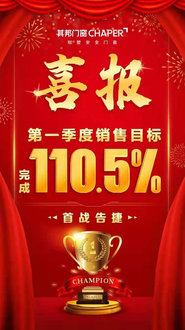 销售额完成率110.5%！其邦门窗的秘诀是什么？