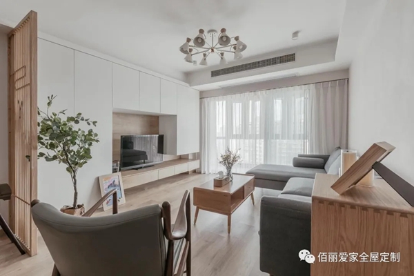 佰丽爱家全屋定制|132㎡北欧风3室，搞定收纳