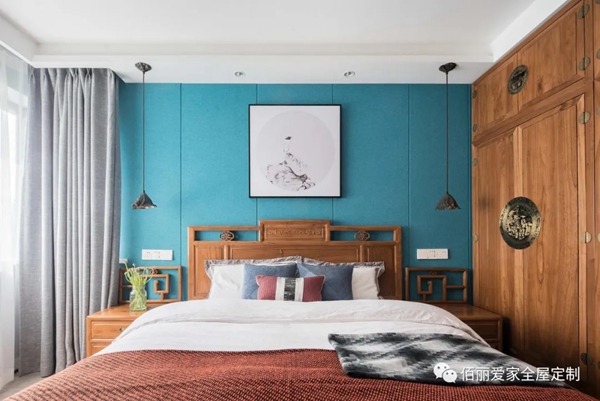 佰丽爱家全屋定制：90㎡新中式，沉稳低调的大气之美！
