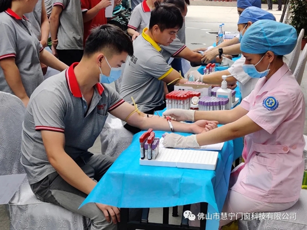 慧宁门窗携手南海第八人民医院组织全体员工进行健康检验