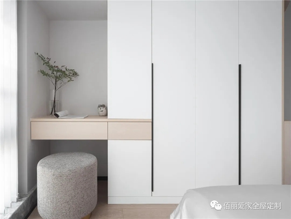 佰丽爱家全屋定制|90㎡北欧极简风，更多的使用及储物空间