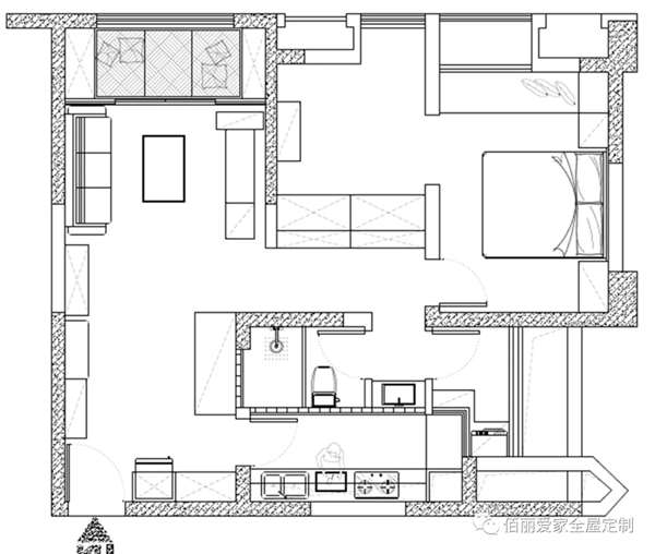 佰丽爱家全屋定制丨72㎡北欧风1居室大改造