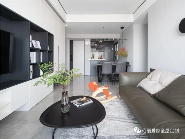 佰丽爱家全屋定制|90㎡北欧极简风，更多的使用及储物空间