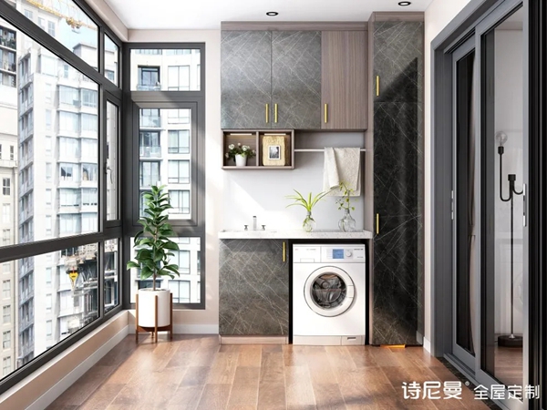  诗尼曼全屋定制|阳台居然搬进了书房、健身房！