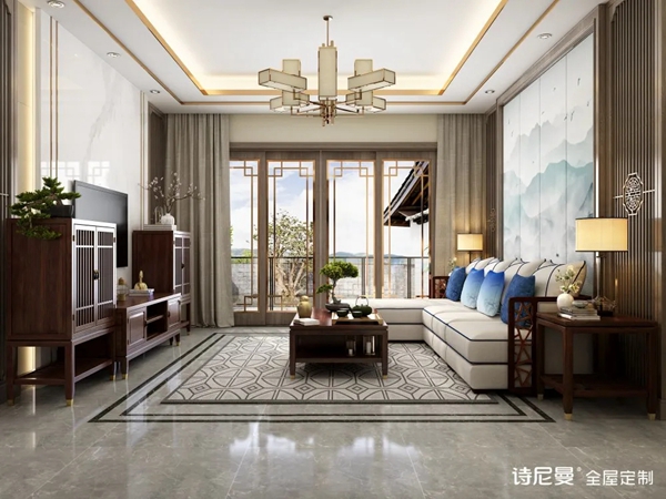 诗尼曼全屋定制：新中式元素 这个家都有！