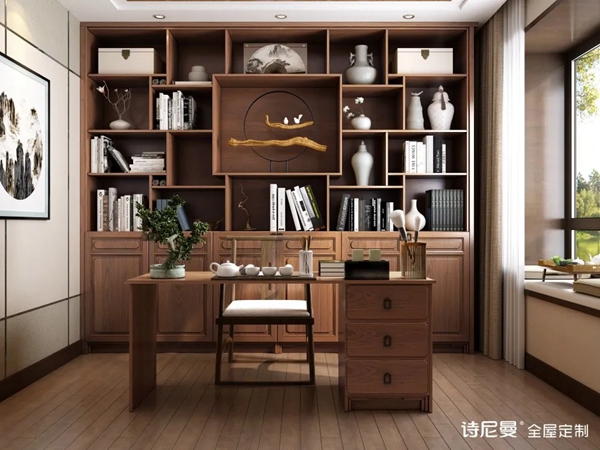 诗尼曼全屋定制：新中式元素 这个家都有！