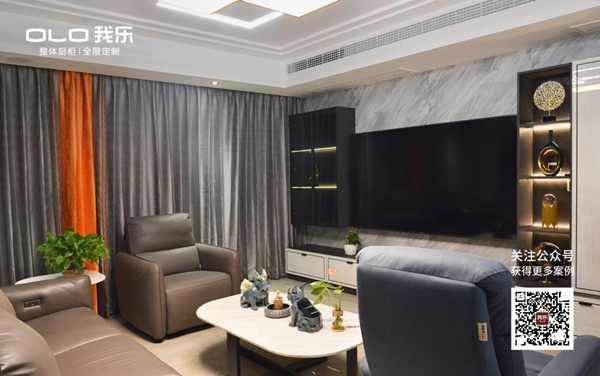 我乐整体厨柜|全屋定制120㎡轻奢风模板，颜值+收纳