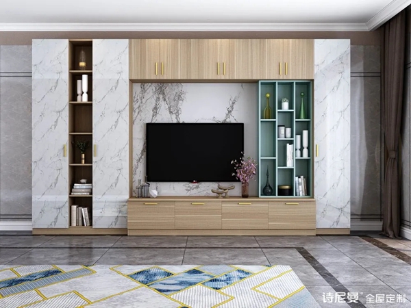 诗尼曼全屋定制|20款电视柜效果图