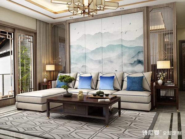 诗尼曼全屋定制：新中式元素 这个家都有！