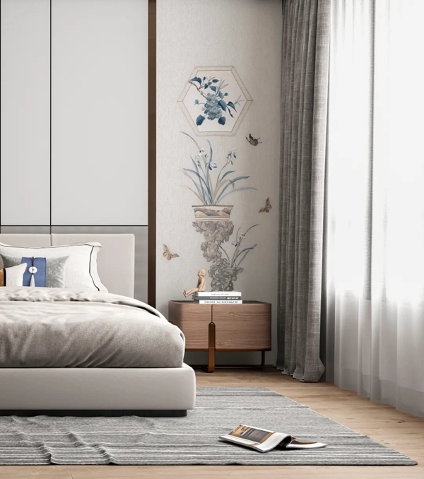 蝶装壁布新品：独幅经典 诗画意韵