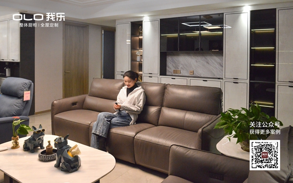 我乐整体厨柜|全屋定制120㎡轻奢风模板，颜值+收纳