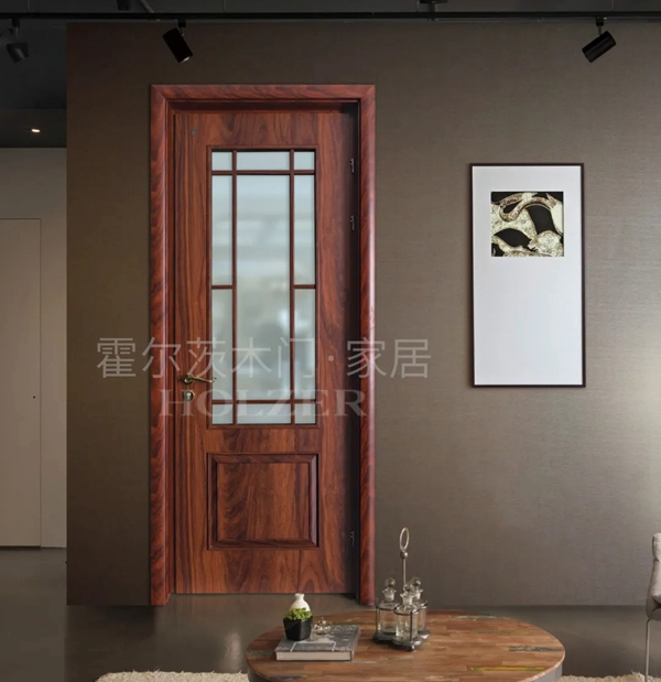 灰色地板搭霍尔茨木门，高级感迎面而来