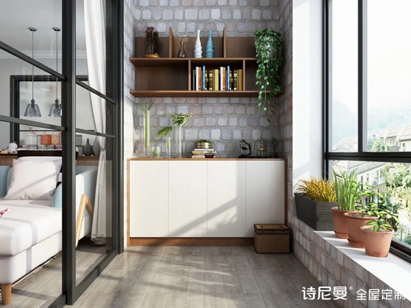 诗尼曼全屋定制|阳台居然搬进了书房、健身房！