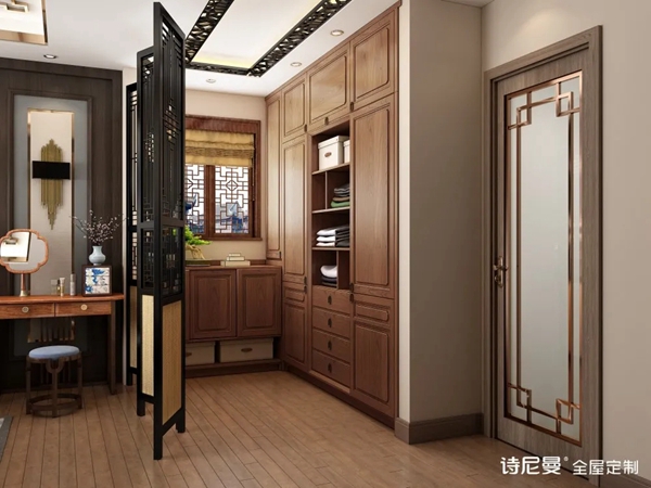 诗尼曼全屋定制：新中式元素 这个家都有！