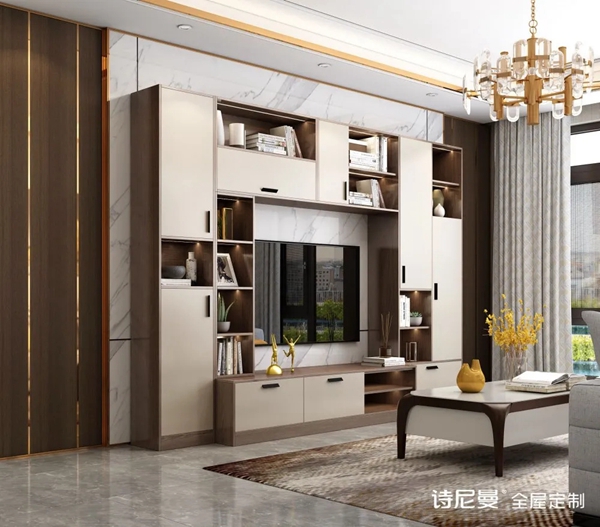 诗尼曼全屋定制|20款电视柜效果图