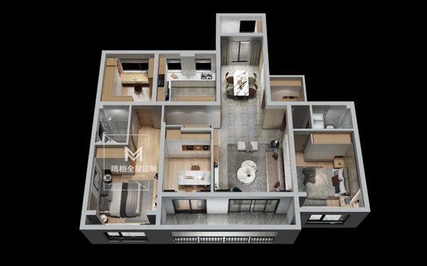 玛格全屋定制:165m²简约新房,实物竟比设计图好看 玛格全屋定制:165m²简约新房,实物竟比设计图好看