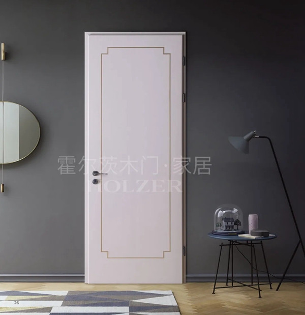 灰色地板搭霍尔茨木门，高级感迎面而来