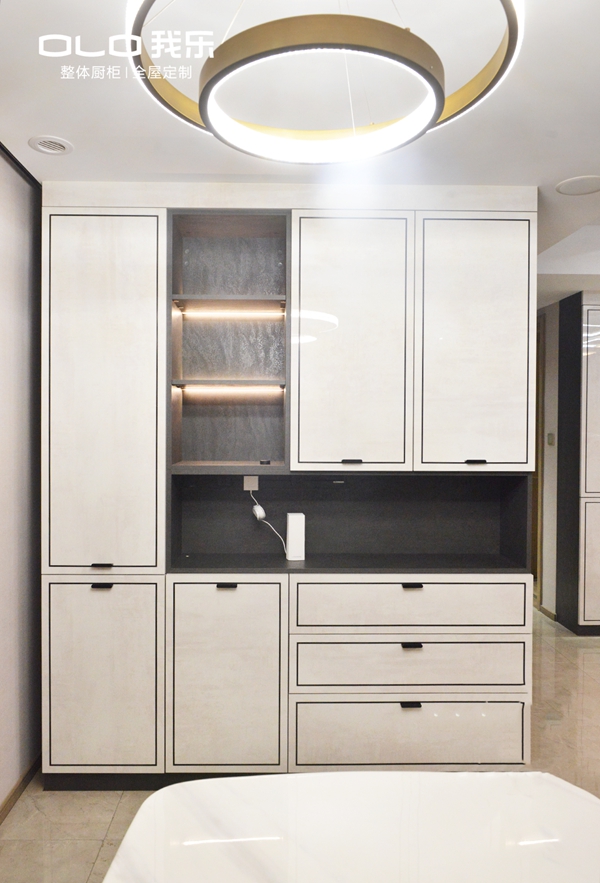 我乐整体厨柜|全屋定制120㎡轻奢风模板，颜值+收纳